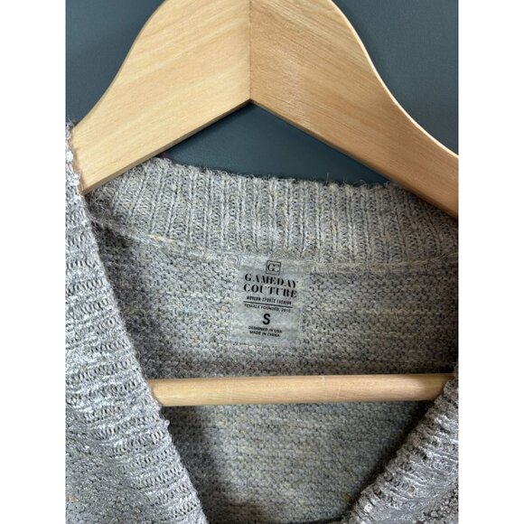 NWT Oversized Small Women's Auburn University Silver Metallic Knit Oversized Swe - Picture 4 of 7